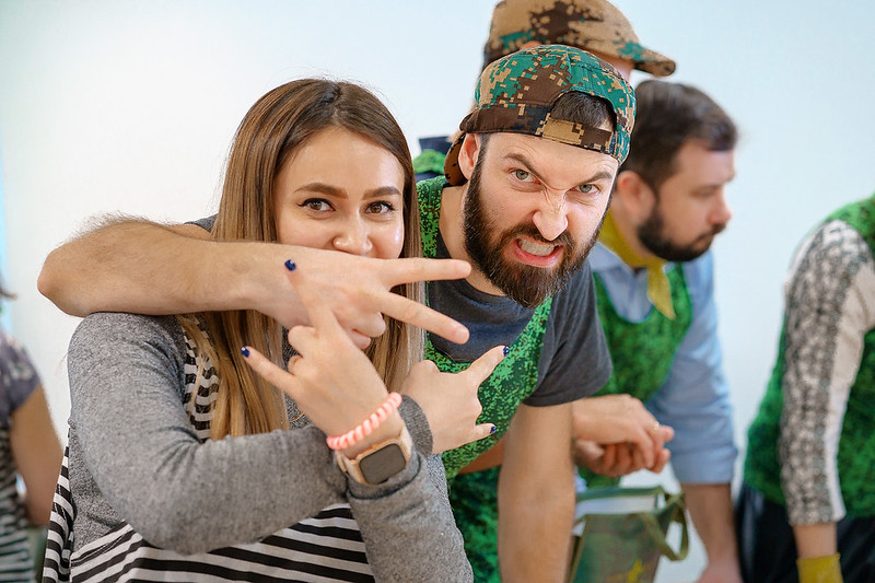 Корпоратив на День строителя в Києві с уличными активностями